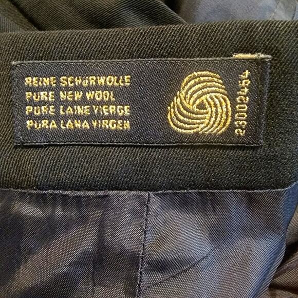 Escada Margaretha Ley Wool Pencil Midi Skirt Vintage Black EU 42 US 10 Tailored - Picture 11 of 15